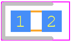 F981E105MMA - Kyocera AVX PCB footprint - Capacitor Chip Polarised - Capacitor Chip Polarised - 0603 tantale