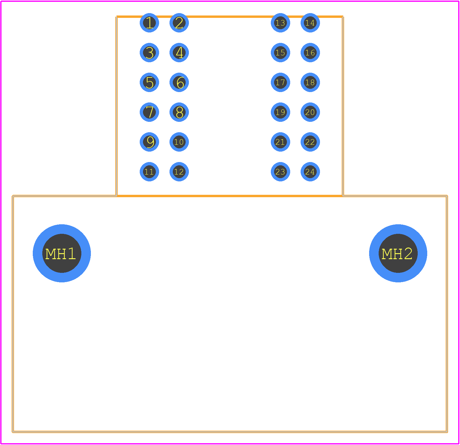 151035-0002 - Molex PCB footprint - Other - Other - 151035-0002-3