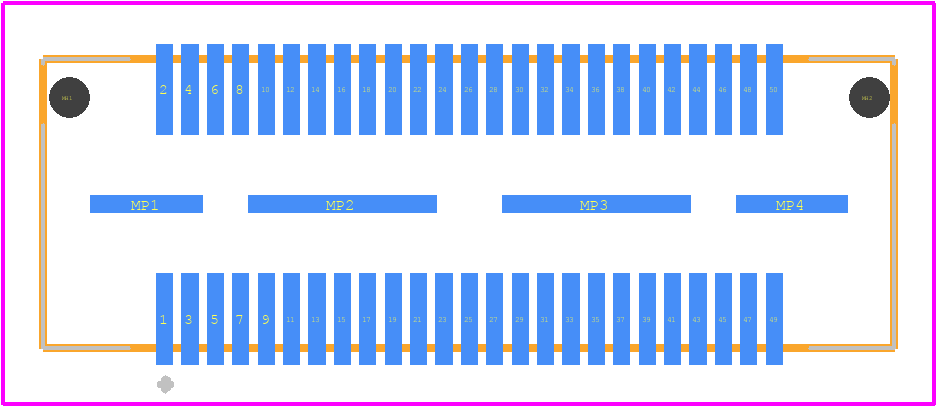 QSS-025-01-L-D-A - SAMTEC PCB footprint - Other - Other - QSS-025-01-L-D-A-2