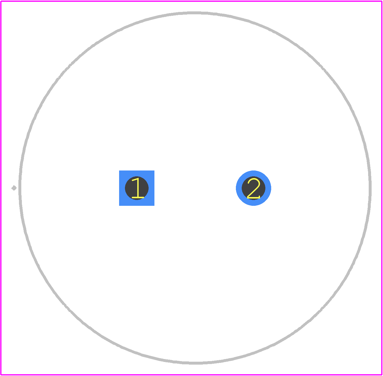 MAL205946221E3 - Vishay PCB footprint - Other - Other - MAL (15 x 50)