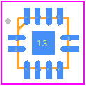 RFSW6042TR7 - RFMD PCB footprint - Quad Flat No-Lead - Quad Flat No-Lead - QFN-12