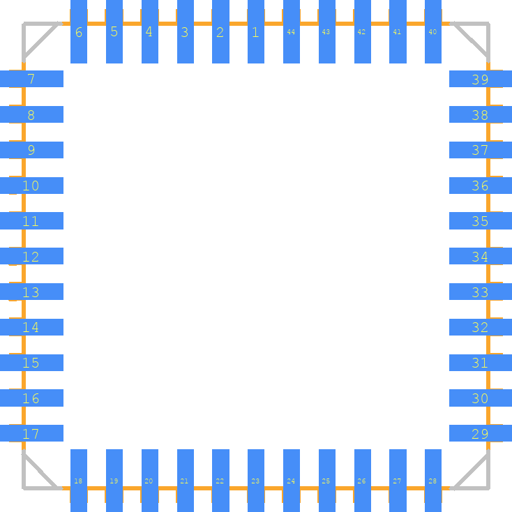 AD2S83APZ - Analog Devices PCB footprint - Other - Other - PLCC127P1752X1752X457-44N