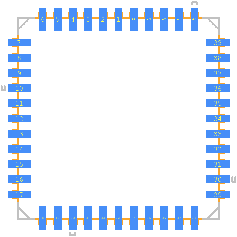 AD9058AJJ - Analog Devices PCB footprint - Other - Other - PLCC127P1752X1752X343-44N