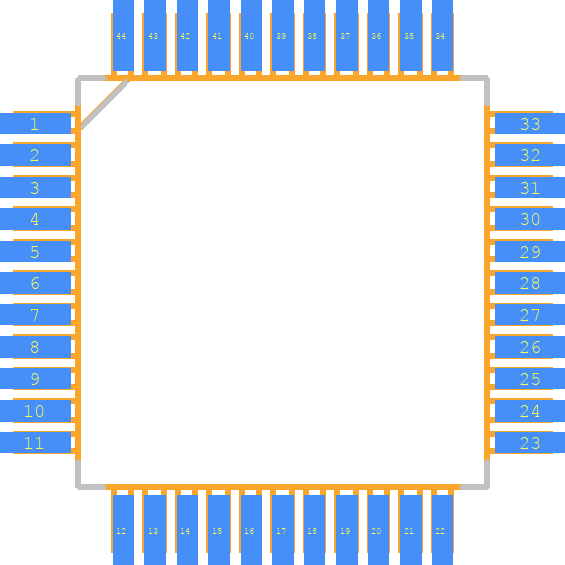 AD9260ASZ - Analog Devices PCB footprint - Other - Other - QFP80P1320X1320X245-44N