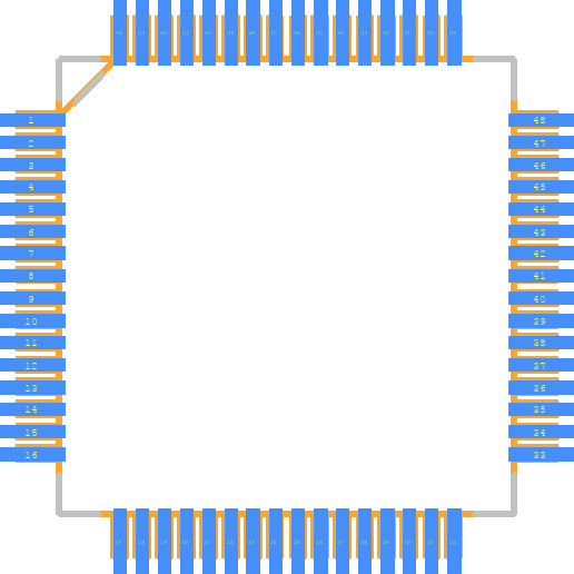 ADE7569ASTZF16 - Analog Devices PCB footprint - Other - Other - QFP50P1200X1200X160-64N