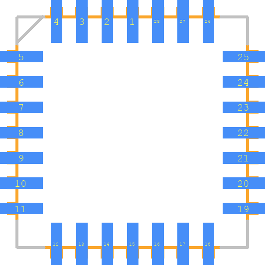 DAC8408FPC - Analog Devices PCB footprint - Other - Other - PLCC127P1245X1245X457-28N