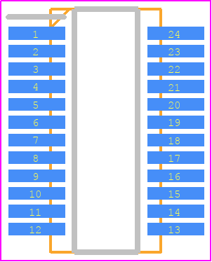 ACS709LLFTR-35BB-T - Allegro Microsystems PCB footprint - Small Outline Packages - Small Outline Packages - 24-Pin SOIC i