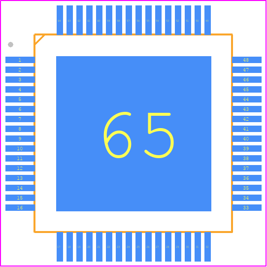 AD5560JSVUZ-REEL - Analog Devices PCB footprint - Quad Flat Packages - Quad Flat Packages - 64-Lead Thin Quad Flat Package, Exposed Pad [TQFP_EP]-