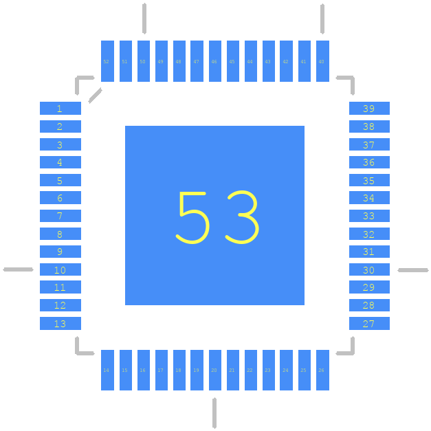 AD6645ASV-80 - Analog Devices PCB footprint - Other - Other - QFP65P1200X1200X120-53N