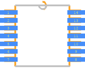 ADA4851-4WYRUZ-R7 - Analog Devices PCB footprint - Other - Other - SOP65P640X120-14N