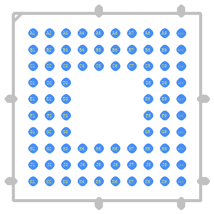ADATE302-02BBCZ - Analog Devices PCB footprint - Other - Other - BGA84C80P10X10_900X900X120