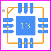 ADCMP607BCPZ-R7 - Analog Devices PCB footprint - Quad Flat No-Lead - Quad Flat No-Lead - CP-12-5