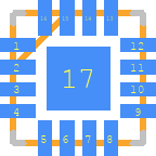 ADG811YCPZ-REEL - Analog Devices PCB footprint - Other - Other - QFN50P300X300X100-17N