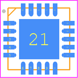 ADL5355ACPZ-R7 - Analog Devices PCB footprint - Quad Flat No-Lead - Quad Flat No-Lead - CP-20-9 (LFCSP_WQ)