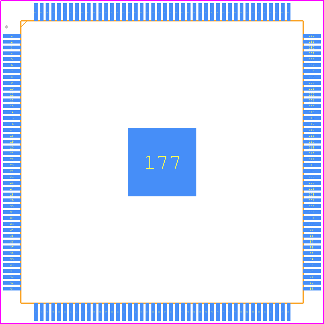 ADSP-BF514BSWZ-3 - Analog Devices PCB footprint - Quad Flat Packages - Quad Flat Packages - 176-Lead Low Profile Quad Flat Package [LQFP_EP] (SQ-176-2)