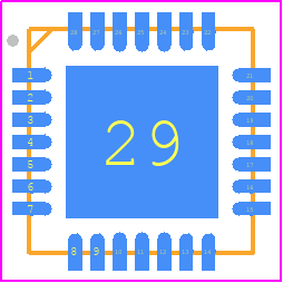 SSM2603CPZ-REEL7 - Analog Devices PCB footprint - Quad Flat No-Lead - Quad Flat No-Lead - 28-Lead Lead Frame Chip Scale Package [LFCSP_WQ]