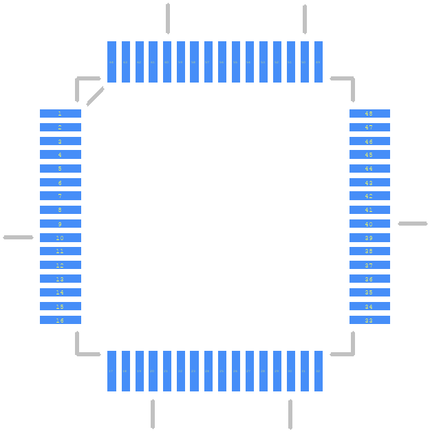 ATSAM3S1BA-AU - Microchip PCB footprint - Other - Other - QFP50P1200X1200X160-64N