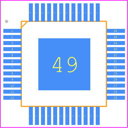 L6740L - STMicroelectronics PCB footprint - Quad Flat Packages - Quad Flat Packages - TQFP48