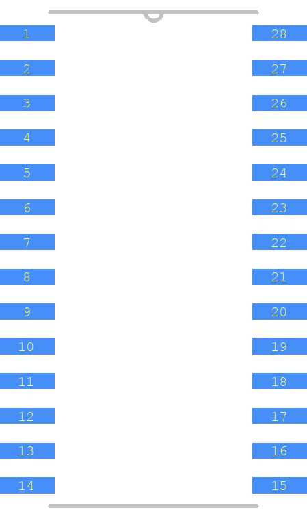 CAT28C64BWI-12 - onsemi PCB footprint - Other - Other - SOIC127P1031X265-28N
