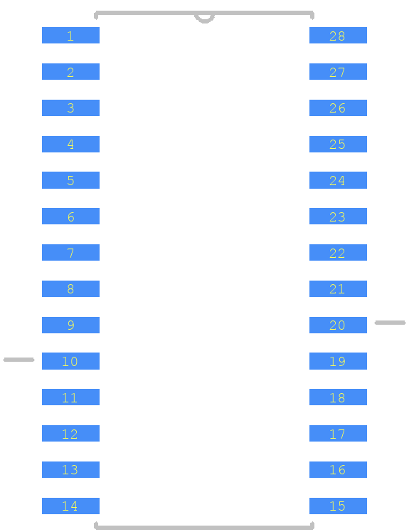 CS4396-KSZ - Cirrus Logic PCB footprint - Other - Other - SOIC127P1033X265-28N