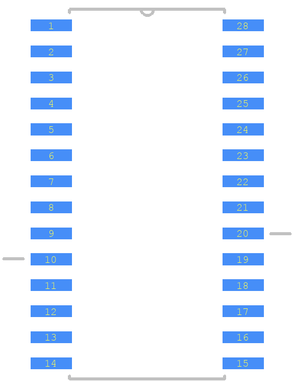 CS8427-CSZ - Cirrus Logic PCB footprint - Other - Other - SOIC127P1032X265-28N