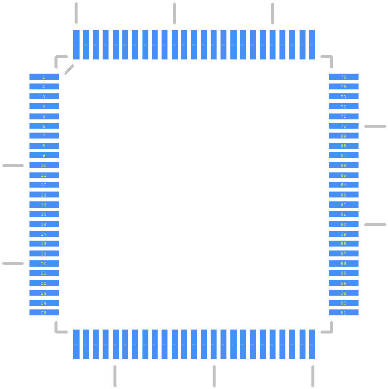 CS8900A-IQ3Z - Cirrus Logic PCB footprint - Other - Other - QFP50P1600X1600X160-100N