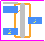 BZX84C4V3 - Diodes Incorporated PCB footprint - SOT23 (3-Pin) - SOT23 (3-Pin) - ZH-BZX84B5V1-7-F-1-