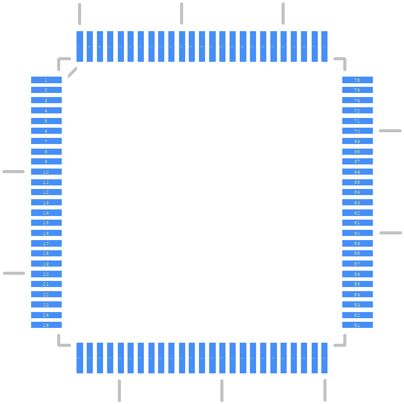 SP510EM-L - EXAR PCB footprint - Other - Other - QFP50P1600X1600X160-100N
