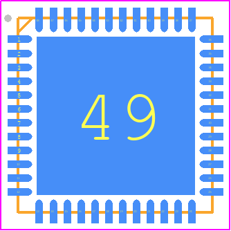 CY8C3446LTI-073 - Infineon PCB footprint - Quad Flat No-Lead - Quad Flat No-Lead - CY8C28645-24LTXI