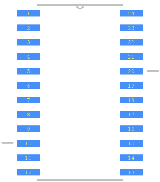 74LVX3245WM - onsemi PCB footprint - Other - Other - SOIC127P1032X265-24N
