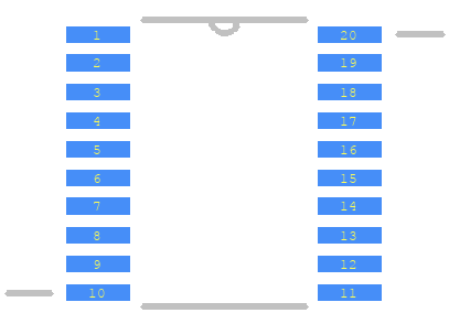 MM74HCT245MTCX - onsemi PCB footprint - Small Outline Packages - Small Outline Packages - TSSOP20, 4.4x6.5 CASE 948AQ ISSUE A