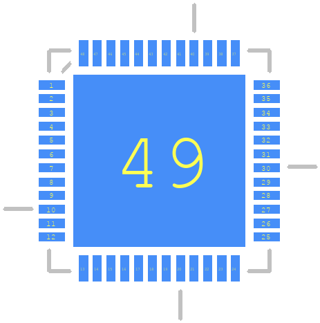 VNC2-48Q1B - FTDI Chip PCB footprint - Other - Other - QFN50P800X800X100-49N