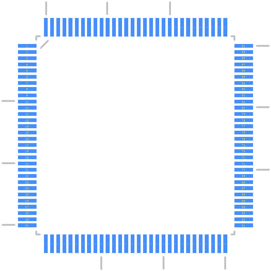 MB91F662PMC-GE1 - Ramxeed PCB footprint - Other - Other - QFP50P1800X1800X170-120N