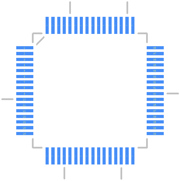 MB91F669PMC-G-JNE1 - Ramxeed PCB footprint - Other - Other - QFP50P1200X1200X170-64N
