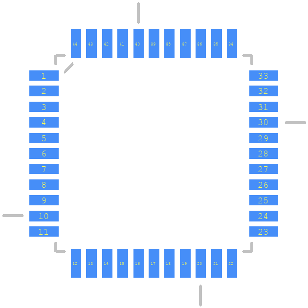 MC9S08AW60VFGE - NXP PCB footprint - Other - Other - QFP80PX1200X1200X160-44N