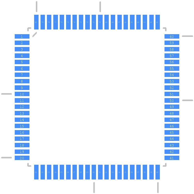 MCF51AG128CLK - NXP PCB footprint - Other - Other - QFP65P1600X1600X160-80N