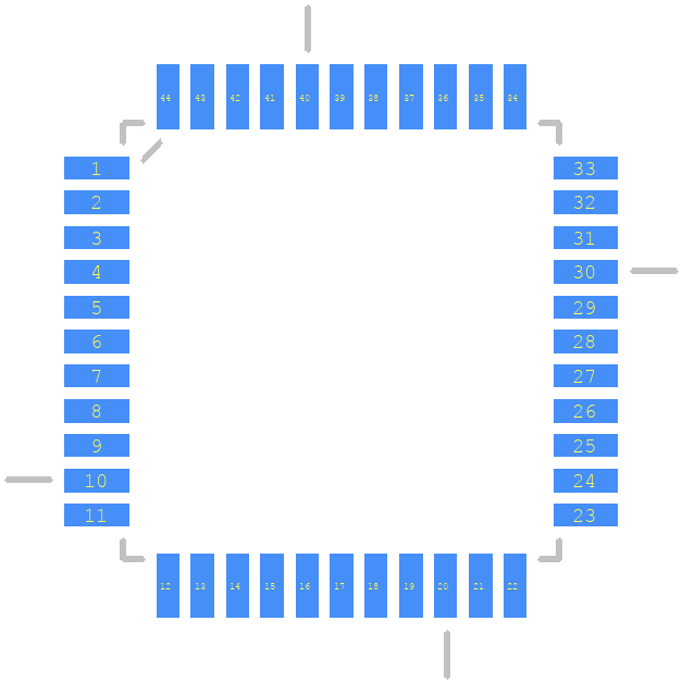 MCF51JM32EVLD - NXP PCB footprint - Other - Other - QFP80P1200X1200X160-44N