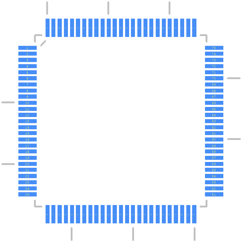 MCF52254AF80 - NXP PCB footprint - Other - Other - QFP50P1600X1600X170-100N