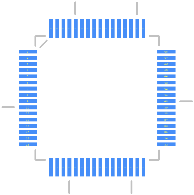 S9S12P96J0MLH - NXP PCB footprint - Other - Other - QFP50P1200X1200X160-64N