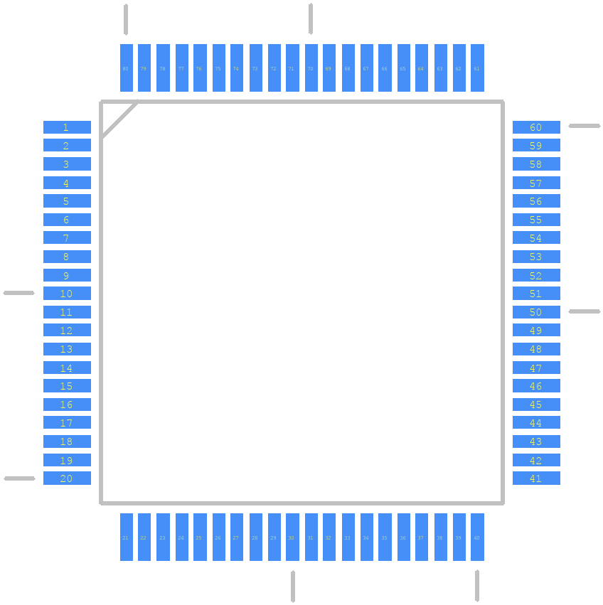 S9S12P96J0MQK - NXP PCB footprint - Other - Other - QFP65P1720X1720X245-80N