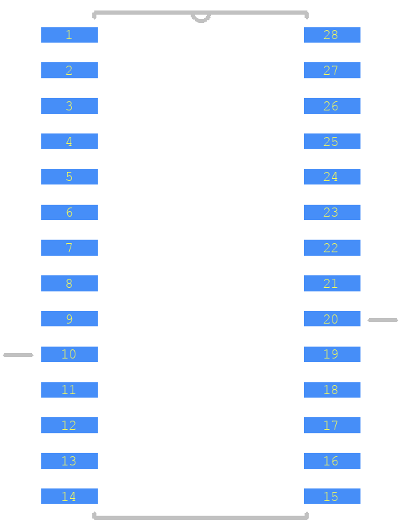 IRS2573DSPBF - Infineon PCB footprint - Other - Other - SOIC127PX1032X265-28N