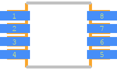 LT3020IMS8TRPBF - Analog Devices PCB footprint - Other - Other - SOP65P490X110-8N