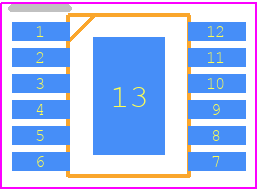LT3050MPMSE-3.3PBF - Analog Devices PCB footprint - Small Outline Packages - Small Outline Packages - MSE Package 12-Lead Plastic MSOP Exposed Die Pad