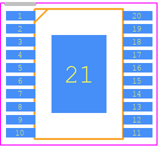 LT3475EFEPBF - Analog Devices PCB footprint - Small Outline Packages - Small Outline Packages - FE Package