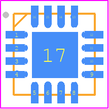 LT3517HUFTRPBF - Analog Devices PCB footprint - Quad Flat No-Lead - Quad Flat No-Lead - qfn16