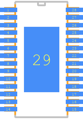 LT3599HFEPBF - Analog Devices PCB footprint - Small Outline Packages - Small Outline Packages - FE Package 28-Lead Plastic TSSOP (4.4mm) (Reference LTC DWG # 05-08-1663 Rev K) Exposed Pad Variatio