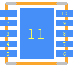 LT3686HDDPBF - Analog Devices PCB footprint - Other - Other - DFN300X300X80-11N