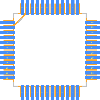 LTC2392CLX-16PBF - Analog Devices PCB footprint - Other - Other - QFP50P900X900X160-48N