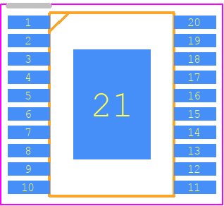 LTC2656BCFE-H16PBF - Analog Devices PCB footprint - Small Outline Packages - Small Outline Packages - FE Package 20-Lead Plastic TSSOP (4.4mm) (Reference LTC DWG # 05-08-1663) Exposed Pad Variation CB