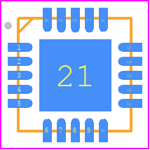 LTC3603EUFTRPBF - Analog Devices PCB footprint - Quad Flat No-Lead - Quad Flat No-Lead - 20-Lead Plastic QFN (4mm × 4mm)